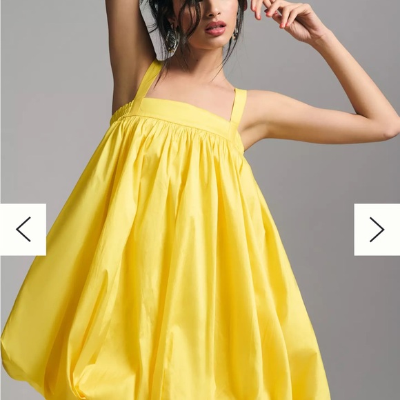 Bloni Square Neck Taffeta Bubble Dress - Picture 2 of 16